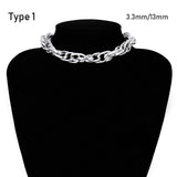 SHIXIN Punk Exaggerated Heavy Metal Big Thick Chain Choker Necklace Women Goth Fashion Night Club Jewelry Female Chocker Collier