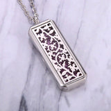 Square Stainless Steel Magnetic Aromatherapy Diffuser Necklace Jewelry Perfume Locket Pendant Essential Oil Locket Necklace