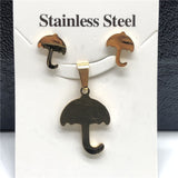 Stainless Steel Jewelry Sets For Women Moon Star Pendant Necklacae Stud Earrings Fashion Jewelry Gift Collares Mujer