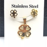 Stainless Steel Jewelry Sets For Women Moon Star Pendant Necklacae Stud Earrings Fashion Jewelry Gift Collares Mujer