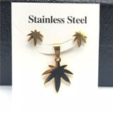 Stainless Steel Jewelry Sets For Women Moon Star Pendant Necklacae Stud Earrings Fashion Jewelry Gift Collares Mujer