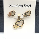 Stainless Steel Jewelry Sets For Women Moon Star Pendant Necklacae Stud Earrings Fashion Jewelry Gift Collares Mujer