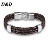 Straightly Han Edition Fashion Woven Leather Bracelet Simple Man Leather Bracelet Undertakes Accessories Wholesale