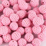 TYRY.HU 10pc/lot Crochet Round Wooden Beads Mix Handmade 16mm ball Can Chew DIY Nursing Jewelry Organic Teething Bracelet beads