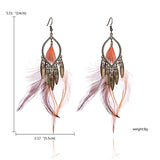 Tassel Dangle Long Earrings For Women Owl Leaf feather earrings Brincos Bijoux Jewelry Wedding Earrings Bride Jewelry