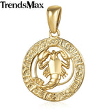 Trendsmax 12 Zodiac Sign Constellations Pendants Necklaces For Women Men 585 Rose Gold Male Jewelry Fashion Birthday Gifts GPM16