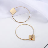 Trendy Simple Design Geometric Earrings Women Rhinestone Acrylic Metal Drop Earrings Square Round Hand Star Earrings Pendientes