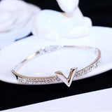 V Letter Design Bangle