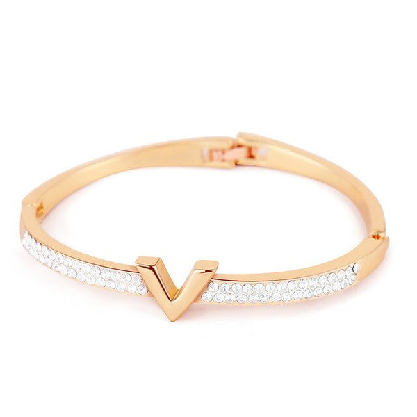 V Letter Design Bangle