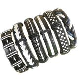 Wholesale 10PCS/lot (Random 10pcs ) Mix Styles Braided Bracelets Or 6pcs Leather Bracelets For Men Wrap Bangle Party Gifts  MX5