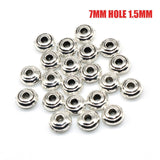 Wholesale Price 100pcs/lot Flower Metal Zinc Alloy Spacer beads For Silver Plated Loose Bead DIY Jewelry Bracelet Making