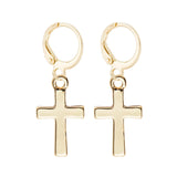 Wild&Free New Tiny Hoop Earrings For Women Girl Gold Cartilage Hoop Earrings jewelry Heart Cross Star Triangle Charm Earring