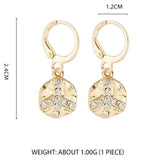 Wild&Free Star Hoop Earrings for Women Gold Coin Cross Small Eyes Tiny Huggie Hoops Earrings With Rhinestones Minimalist Jewelry