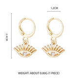 Wild&Free Star Hoop Earrings for Women Gold Coin Cross Small Eyes Tiny Huggie Hoops Earrings With Rhinestones Minimalist Jewelry