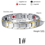 Women Men Health Care Germanium Magnetic Bracelet for Arthritis and Carpal Tunnel 316L Stainless Steel Power Therapy Bangles