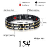 Women Men Health Care Germanium Magnetic Bracelet for Arthritis and Carpal Tunnel 316L Stainless Steel Power Therapy Bangles