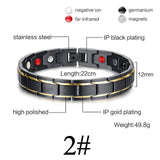 Women Men Health Care Germanium Magnetic Bracelet for Arthritis and Carpal Tunnel 316L Stainless Steel Power Therapy Bangles