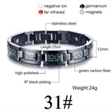 Women Men Health Care Germanium Magnetic Bracelet for Arthritis and Carpal Tunnel 316L Stainless Steel Power Therapy Bangles