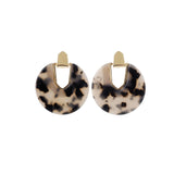 ZA 2019 Hot Sale Acrylic Resin Leopard Dangle Earring For Women Fashion Tortoiseshell Geometry Acetate Party Jewelry Brincos