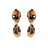 ZA 2019 Hot Sale Acrylic Resin Leopard Dangle Earring For Women Fashion Tortoiseshell Geometry Acetate Party Jewelry Brincos