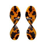 ZA 2019 Hot Sale Acrylic Resin Leopard Dangle Earring For Women Fashion Tortoiseshell Geometry Acetate Party Jewelry Brincos