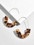 ZA 2019 Hot Sale Acrylic Resin Leopard Dangle Earring For Women Fashion Tortoiseshell Geometry Acetate Party Jewelry Brincos