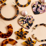 ZA 2019 Hot Sale Acrylic Resin Leopard Dangle Earring For Women Fashion Tortoiseshell Geometry Acetate Party Jewelry Brincos