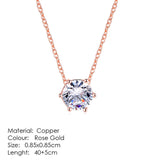 ZHOUYANG Necklaces & Pendants Jewelry For Women Silver Color Rose Gold Chain Jewellery Heart Necklace Cubic Zirconia Gift N388