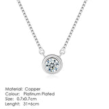 ZHOUYANG Necklaces & Pendants Jewelry For Women Silver Color Rose Gold Chain Jewellery Heart Necklace Cubic Zirconia Gift N388