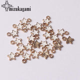 Zinc Alloy Black White Enamel Charms Mini Stars Charms 6mm 50pcs/lot For DIY Jewelry Making Finding Accessories