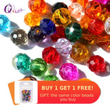 buy 1 and get 1 free 4mm colorful crystal beads charms glass loose beads round jewelry beads for jewelry making DIY total 300PCS