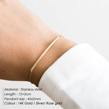 eManco DIY Stainless Steel Bracelets for women Adjustable Chain Charm Bracelet 2 piece Set women Custom Bracelet Jewellery