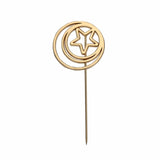 i-Remiel Alloy Circle Long Needle Brooch Pin Plant Animal Pins and Brooches for Men Suit Coat Ornament Shirt Collar Accessories