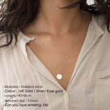 initial pendant custom name letter stainless steel necklace women statement nameplate personalized layered choker necklace