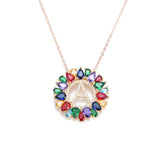 multicolor CZ micro pave zircon charm necklace fashion Gold 26 Alphabet letter pendant necklace letter necklaces