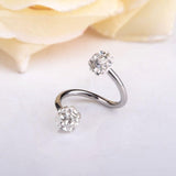 Stainless Steel Ear Piercing Crystal