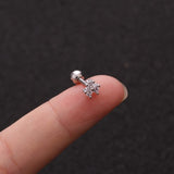 1 Piece Gold White Moon Star Flower Heart Cross Marquise Steel Barbell CZ Tragus Diath Cartilage Helix Rook Piercing Earring