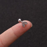 1 Piece Gold White Moon Star Flower Heart Cross Marquise Steel Barbell CZ Tragus Diath Cartilage Helix Rook Piercing Earring