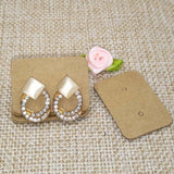 100PCS 3.5*2.5cm multi color Paper cute Stud earring HangTag card custom logo cost extra  Jewelry Display packing Card