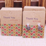 100Pcs Jewelry Display Card Earring 4x5cm earring card Hang Tag card DIY jewelry stud earring package cards