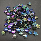 100pcs 11x4mm Acrylic Spacer Beads Five-pointed Star Transparent Rainbow Color Beads For Jewelry Making