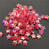 100pcs 11x4mm Acrylic Spacer Beads Five-pointed Star Transparent Rainbow Color Beads For Jewelry Making
