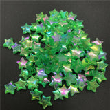 100pcs 11x4mm Acrylic Spacer Beads Five-pointed Star Transparent Rainbow Color Beads For Jewelry Making