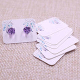 100pcs Cute New Arrived Earring Card Display Jewelry Custom Personal Style Catch Dream Design Colorful Plant Cardboard 3.5x2.5cm