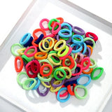 100pcs Girls Hair Bands Child Rubber Band Head Jewelry Headband For Women Hair Accessories Bridal Tiara Elastic Colorful