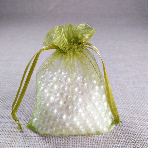 100pcs Jewelry Gift Bag 7x9 9x12 10x15 13x18cm Jewelry Packaging Organza bags Favor Wedding Party Christmas Gift Packaging Bags