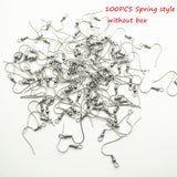 100pcs Stainless Steel Ear Wires Hypo Allergenic Earring Hooks For DIY Jewelry Findings Components Accessories HK039