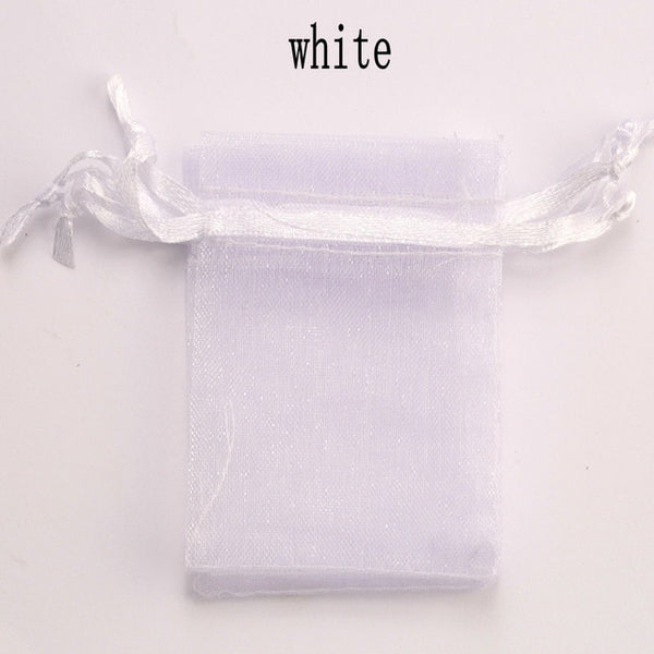 100pcs/lot 5*7cm,7*9cm,9x12cm organza bag Christmas wedding gift bag candy Packaging jewelry packing bags gift pouches 23 colors