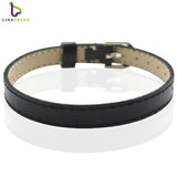 10PCS 8MM Artificial Leather DIY Wristband Bracelets femme Mix Color Charms Leather Bracelet Fit Slide Letter /charms LSBR015*10