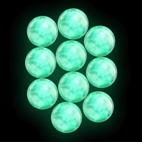 10Pcs/Lot Luminous 12mm Round Glass Cabochons Night Lights Moon Pattern Dome Flat Back for Jewelry Making Handmade DIY Component